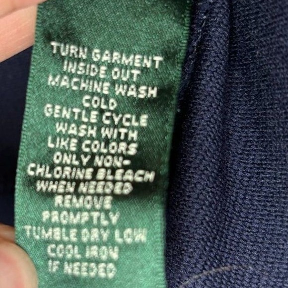 Ralph Lauren Women's Active Sweater Jacket Full‎ Zip Color Block Navy White M - Picture 4 of 6